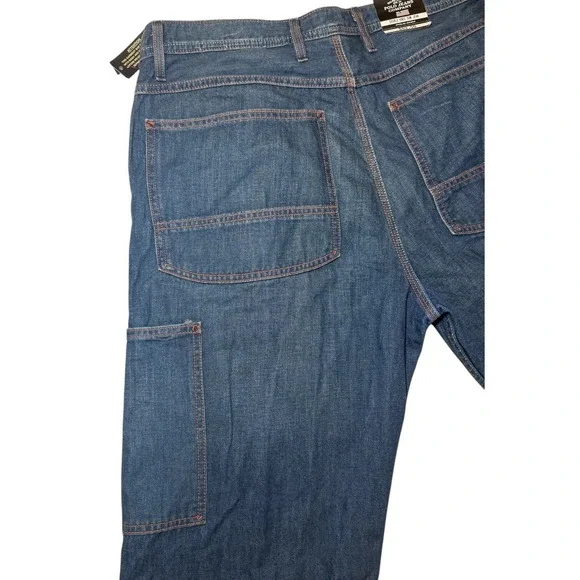Polo Jeans Co Ralph Lauren Double Knee Sum Jean Men's 36x32 Blue Denim